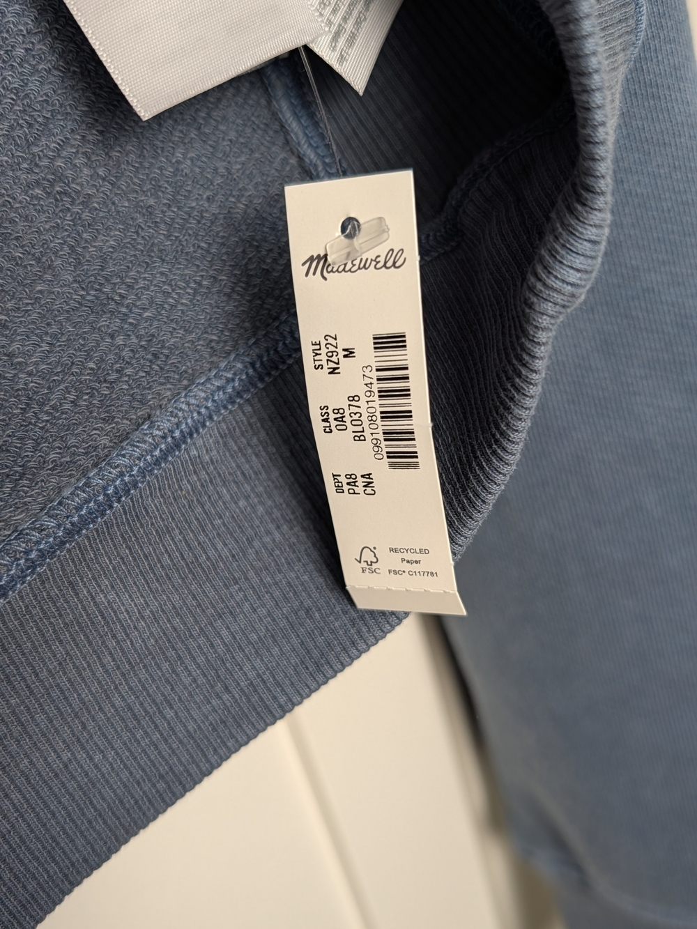 Madewell x Benjamin Talley Smith The Armory Classic Sweatshirt Blue Medium - Picture 3 of 8